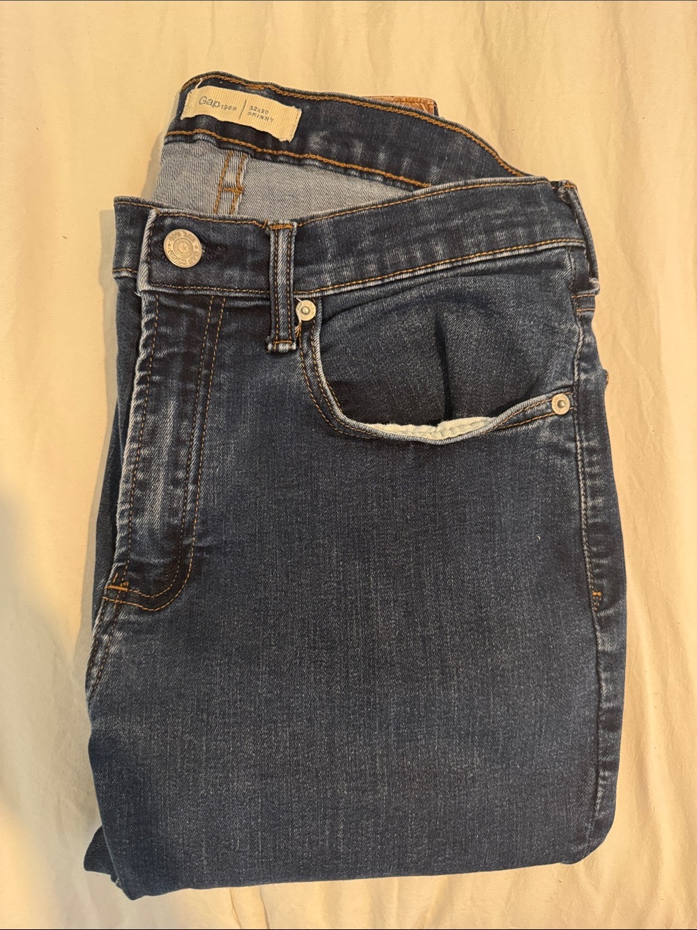 GAP Men's Skinny Jeans - Dark Blue Wash